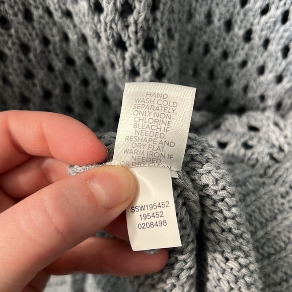 J. Jill- Pure Jill Open Knit Crochet Short Sleeve Tunic - Picture 7 of 7